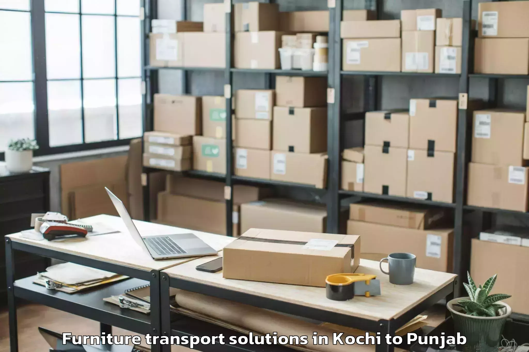 Comprehensive Kochi to Rahon Furniture Transport Solutions